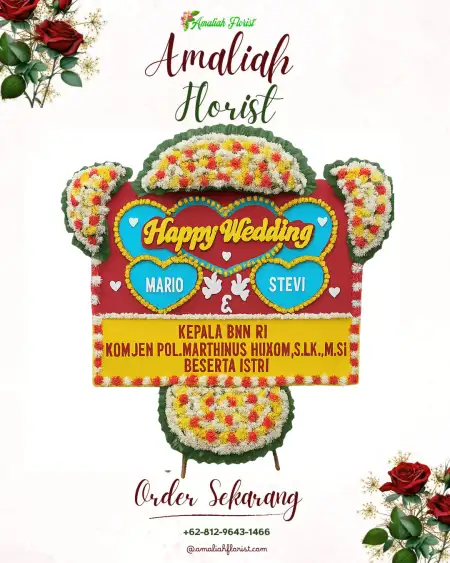 Papan Bunga Pernikahan Sampalan
